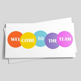 Bouncing Rainbow Welcome Card