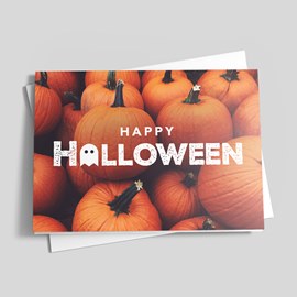 Happy Halloween greeting cards for business and family.