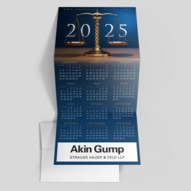 Golden Scale Calendar Card