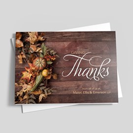 Rustic Givings Thanksgiving Card