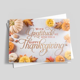 Our  Gratitude Thanksgiving Card