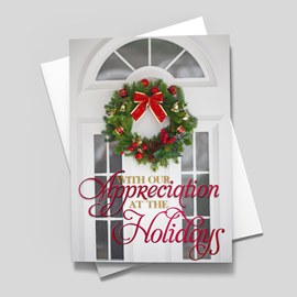 Adorned Doorway Holiday Card