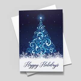 Tree of Swirls Holiday Card