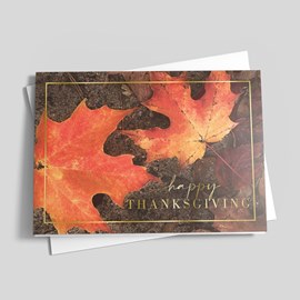 Autumn Leaves Thanksgiving Card