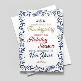 Trio of Celebration Holiday Card