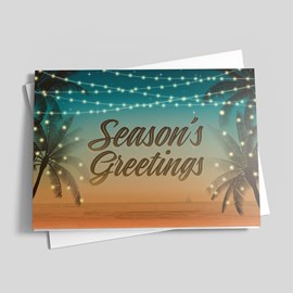 Palm Tree Lights Holiday Card
