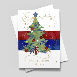 Peacefully Patriotic Holiday Card