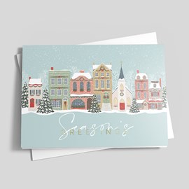 Winter Village Holiday Card