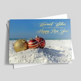 Beachside Ornaments Holiday Card