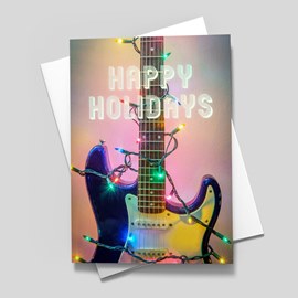 Santa's Guitar Holiday Card