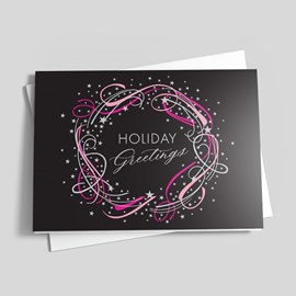 Wreathed in Ribbons - Pink Ribbon Charity Card