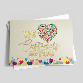 Hearts of Appreciation Valentine Card