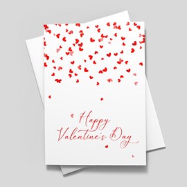 Falling Hearts Galore Valentine Card