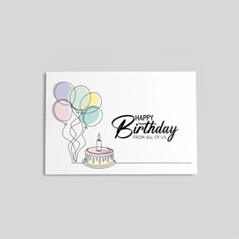 Single Line Birthday Postcard