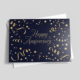 Starlight and Streamers Anniversary Card