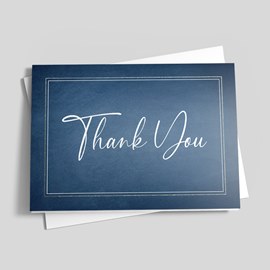 Script and Slate Thank You Card