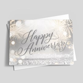 Silver Wishes Anniversary Cards