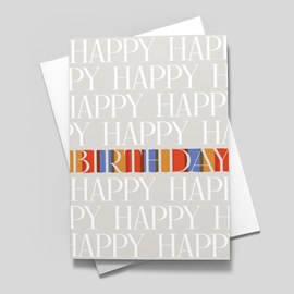 Color Band Birthday Card