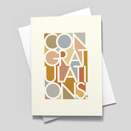 Color Blocks Congratulations Card