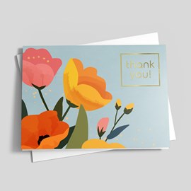 Grateful Flowers Thank You Card
