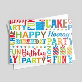 Basic Colors Birthday Card