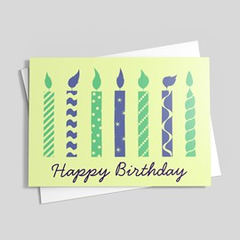 Patterned Candles Birthday Card