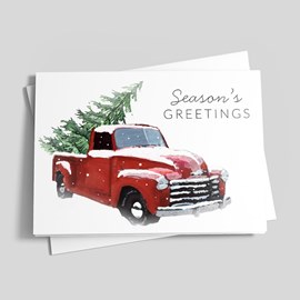 Tree Pickup Holiday Card