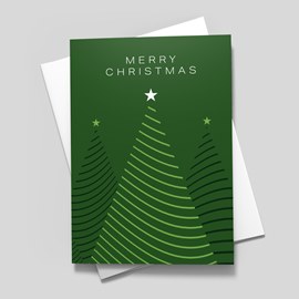 Painted Trees Christmas Card