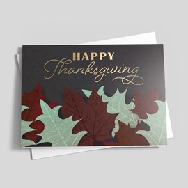 Distinct Leaves Thanksgiving Card