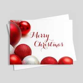Classic Ornaments Christmas Card