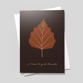 Simple Leaf Thanksgiving Card