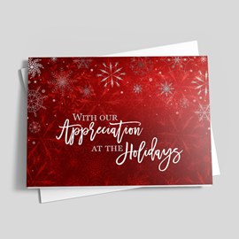 Holiday Snowflakes Appreciation Card