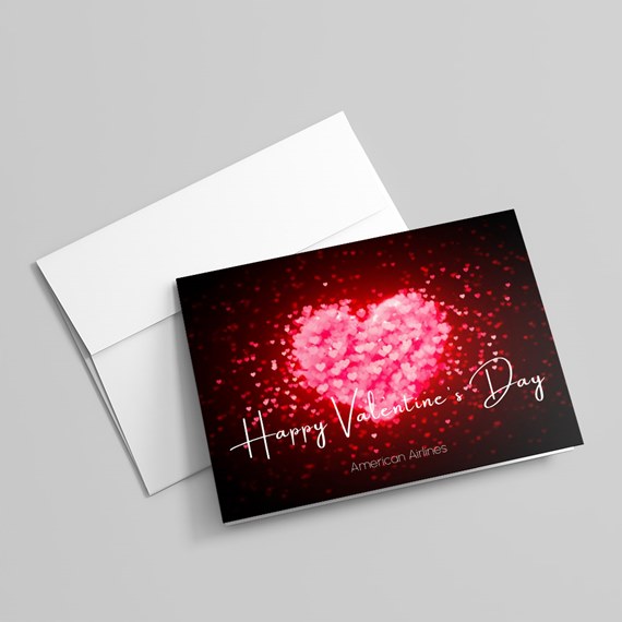 valentine's day card with heart design