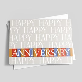 Bold Color-Block Anniversary Card