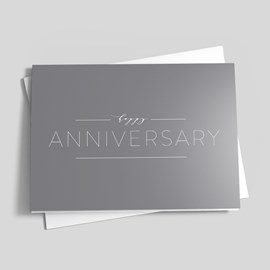 Simple Gray Anniversary Card