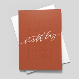 Terracotta Greeting Birthday Card