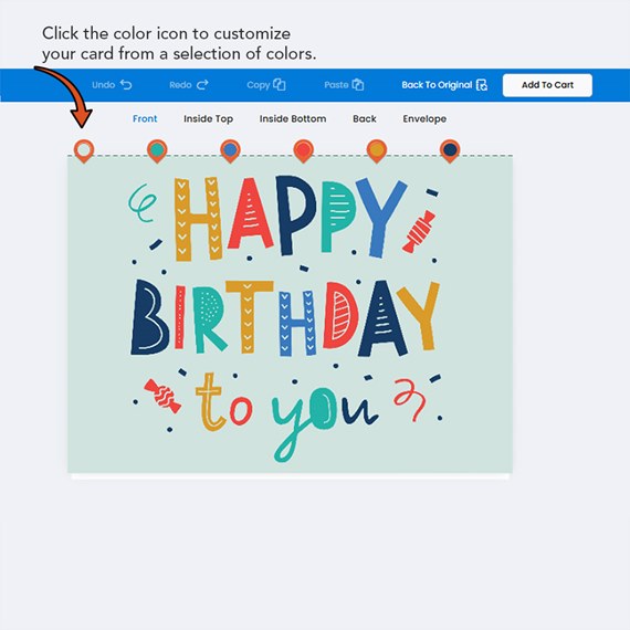 colorful birthday card design with text