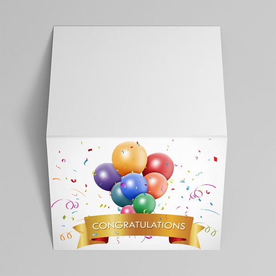 balloon design with congratulations text