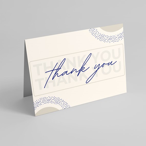 thank you card with customizable text area