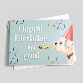 Party Pup Birthday Card