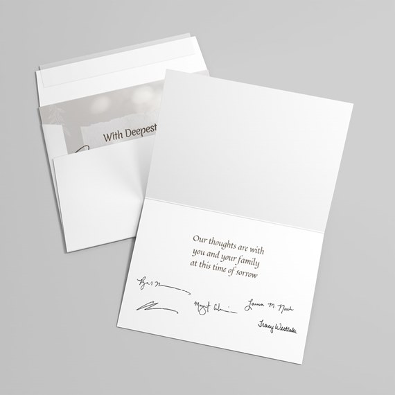 greeting card with white interior