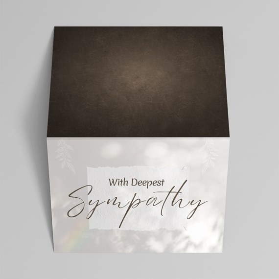 sympathy box with customizable text area