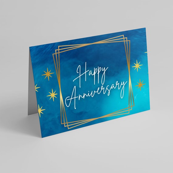 anniversary card with photo placeholder