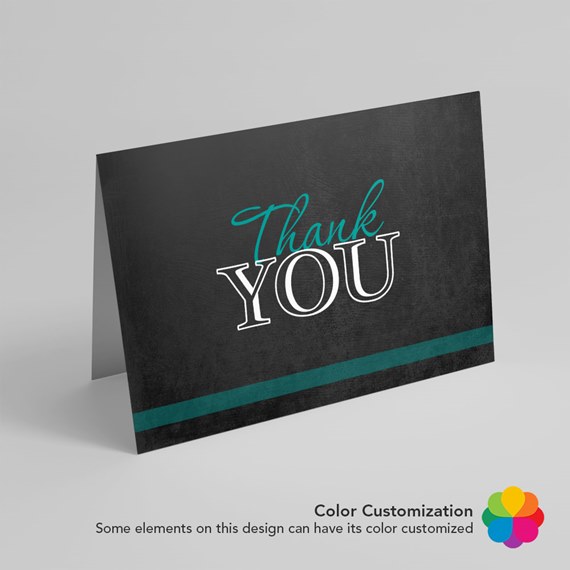 thank you card with photo area