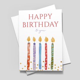 Lit Candles Birthday Card