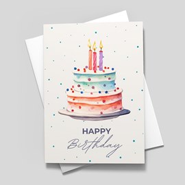 Radiant Cake Birthday Card