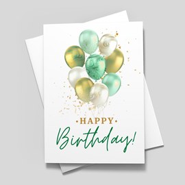 Elegant Balloons Birthday Card