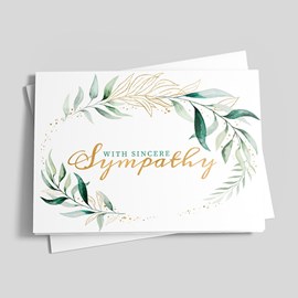 Greenery Circle Sympathy Card