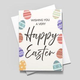 Painted Eggs Easter Card