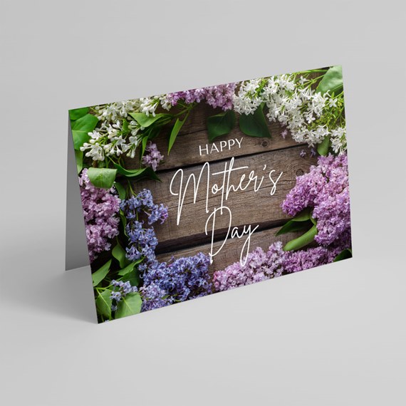 greeting card with floral design 
